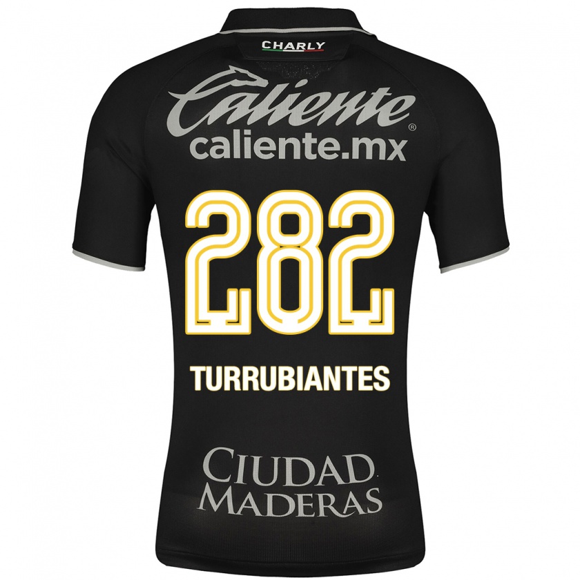Kandiny Niño Camiseta Abdon Turrubiantes #282 Negro 2ª Equipación 2023/24 La Camisa Chile