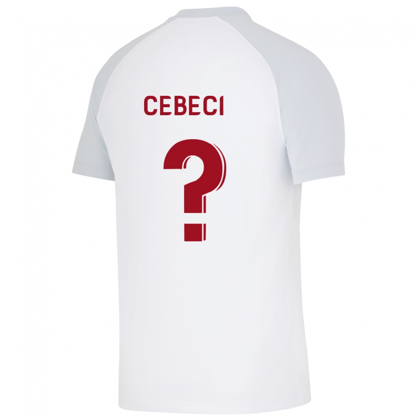 Kandiny Niño Camiseta Taha Recep Cebeci #0 Blanco 2ª Equipación 2023/24 La Camisa Chile