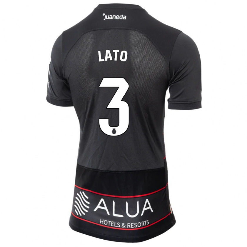 Kandiny Niño Camiseta Toni Lato #3 Negro 2ª Equipación 2023/24 La Camisa Chile