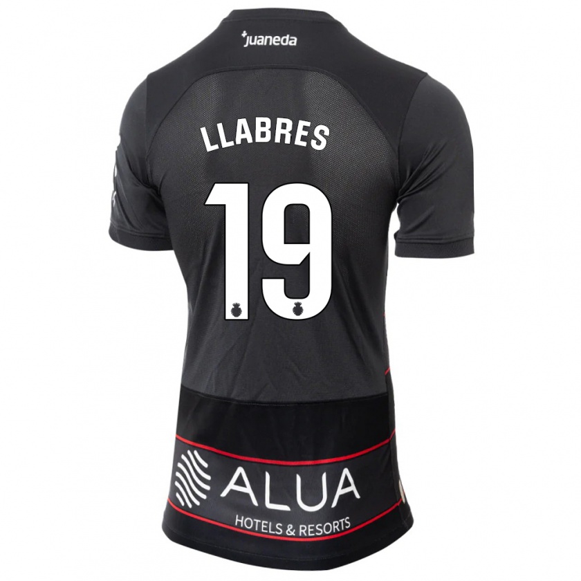 Kandiny Niño Camiseta Javi Llabrés #19 Negro 2ª Equipación 2023/24 La Camisa Chile