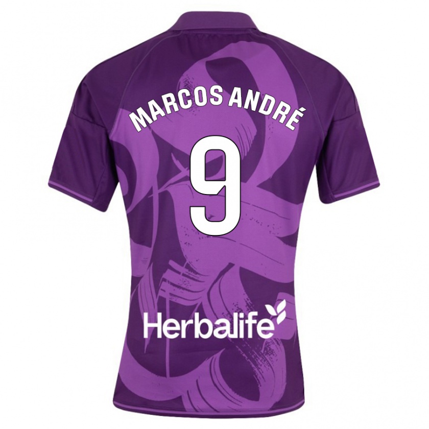 Kandiny Niño Camiseta Marcos André #9 Violeta 2ª Equipación 2023/24 La Camisa Chile