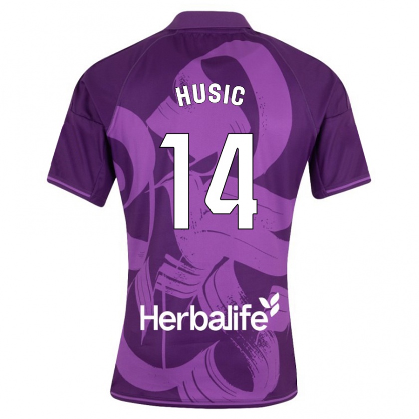 Kandiny Niño Camiseta Salih Husic #14 Violeta 2ª Equipación 2023/24 La Camisa Chile