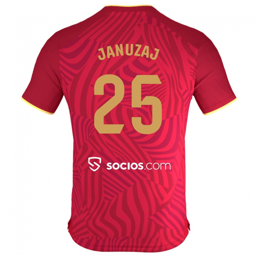 Kandiny Niño Camiseta Adnan Januzaj #25 Rojo 2ª Equipación 2023/24 La Camisa Chile