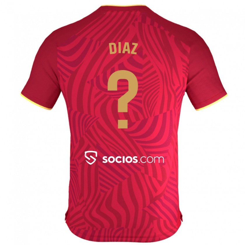 Kandiny Niño Camiseta Álvaro Díaz #0 Rojo 2ª Equipación 2023/24 La Camisa Chile