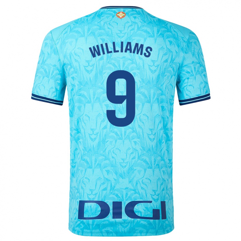 Kandiny Niño Camiseta Iñaki Williams #9 Cielo Azul 2ª Equipación 2023/24 La Camisa Chile