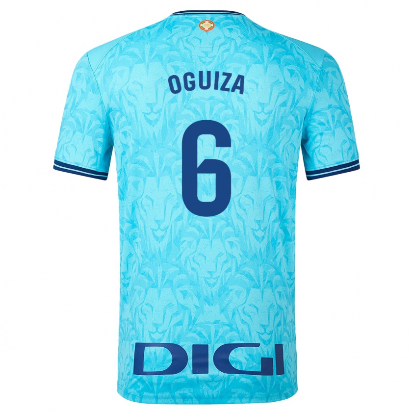Kandiny Niño Camiseta Irene Oguiza Martínez #6 Cielo Azul 2ª Equipación 2023/24 La Camisa Chile