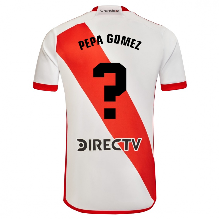 Kandiny Hombre Camiseta Romina Celeste Gómez #0 Blanco Rojo 1ª Equipación 2023/24 La Camisa Chile