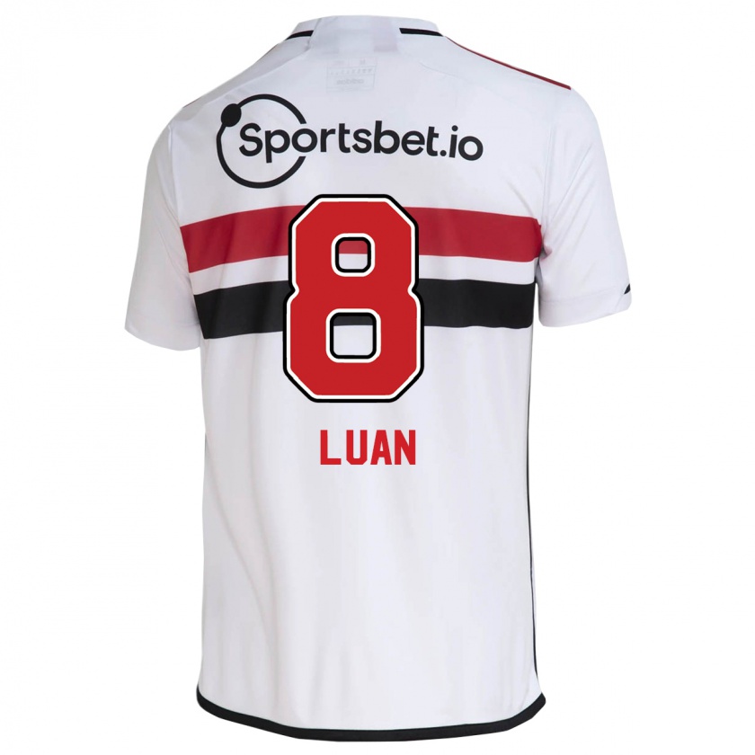 Kandiny Hombre Camiseta Luan #8 Blanco 1ª Equipación 2023/24 La Camisa Chile