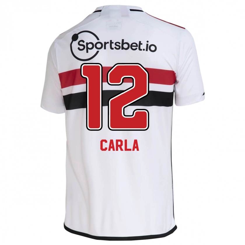 Kandiny Hombre Camiseta Carla Maria Da Silva #12 Blanco 1ª Equipación 2023/24 La Camisa Chile