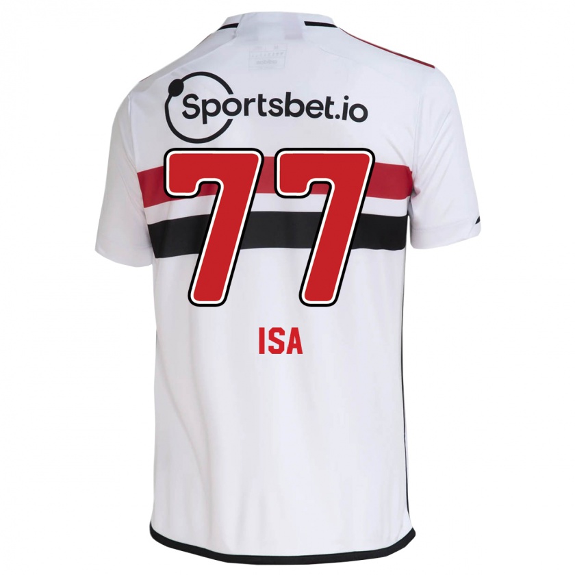 Kandiny Hombre Camiseta Isa #77 Blanco 1ª Equipación 2023/24 La Camisa Chile