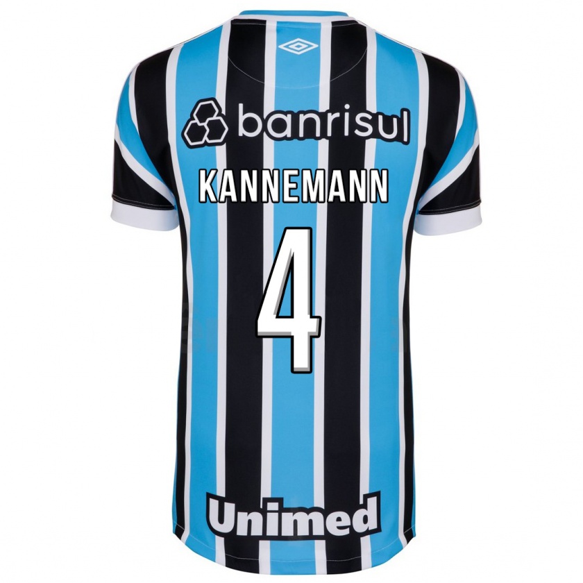 Kandiny Hombre Camiseta Walter Kannemann #4 Azul 1ª Equipación 2023/24 La Camisa Chile