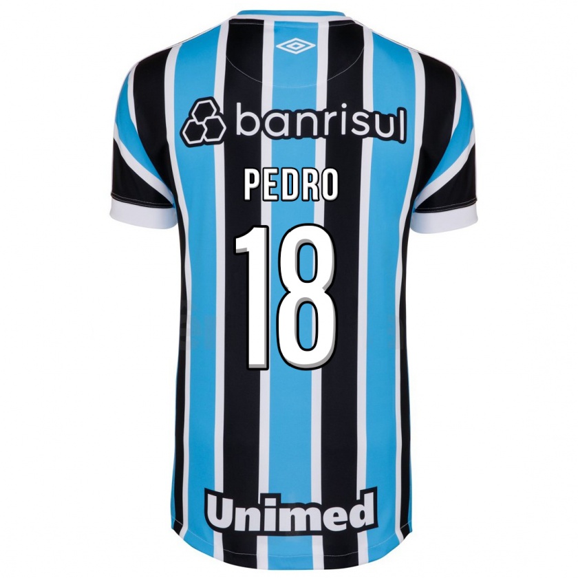 Kandiny Hombre Camiseta João Pedro #18 Azul 1ª Equipación 2023/24 La Camisa Chile