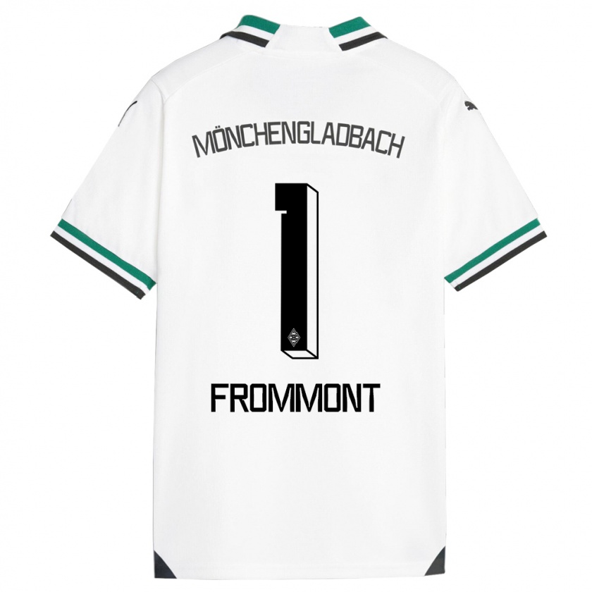 Kandiny Hombre Camiseta Romina Frommont #1 Blanco Verde 1ª Equipación 2023/24 La Camisa Chile