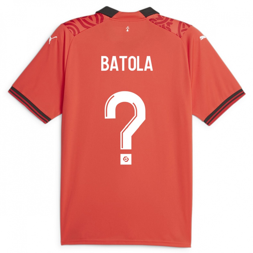 Kandiny Hombre Camiseta Yann Batola #0 Rojo 1ª Equipación 2023/24 La Camisa Chile
