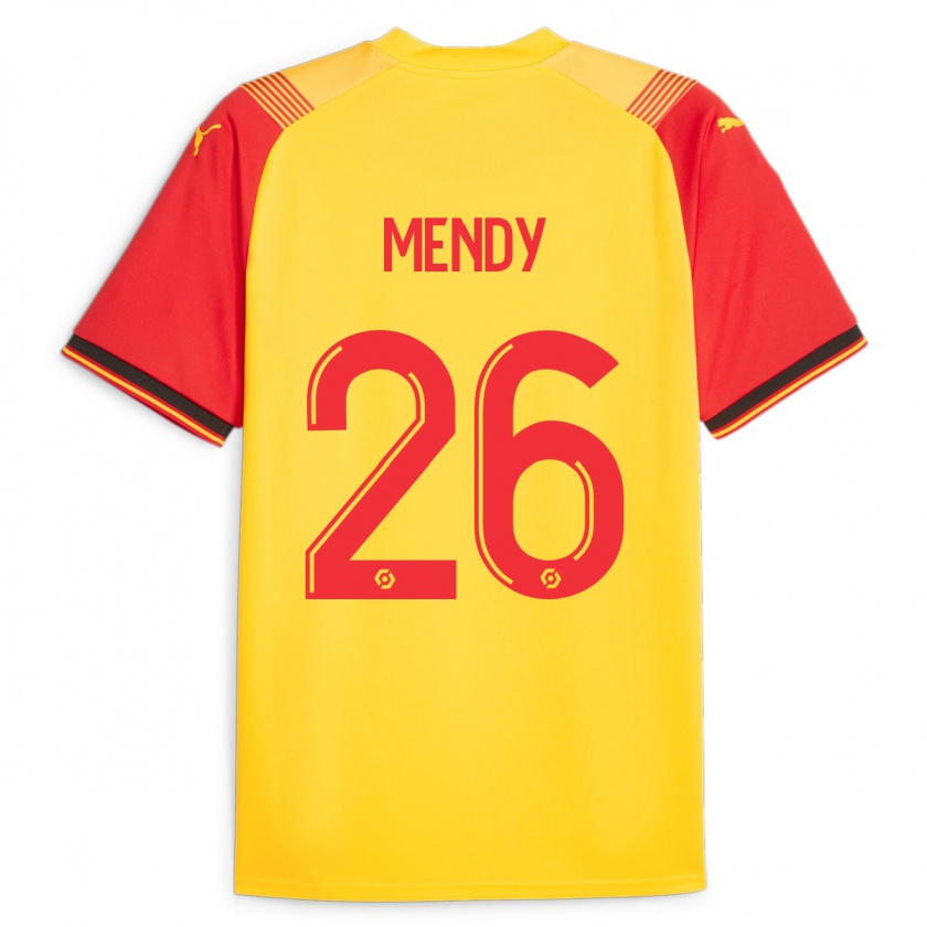 Kandiny Hombre Camiseta Nampalys Mendy #26 Amarillo 1ª Equipación 2023/24 La Camisa Chile