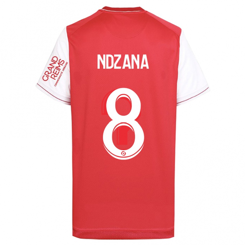 Kandiny Hombre Camiseta Colette Ndzana Fegue #8 Rojo 1ª Equipación 2023/24 La Camisa Chile