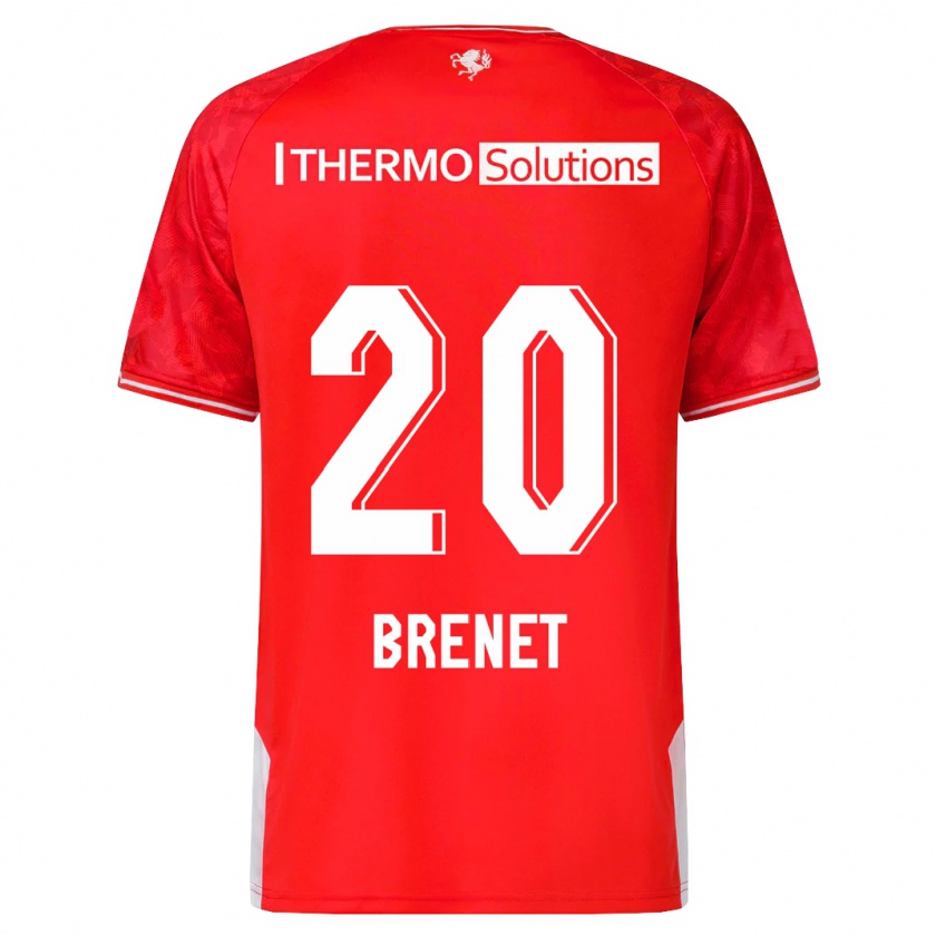 Kandiny Hombre Camiseta Joshua Brenet #20 Rojo 1ª Equipación 2023/24 La Camisa Chile