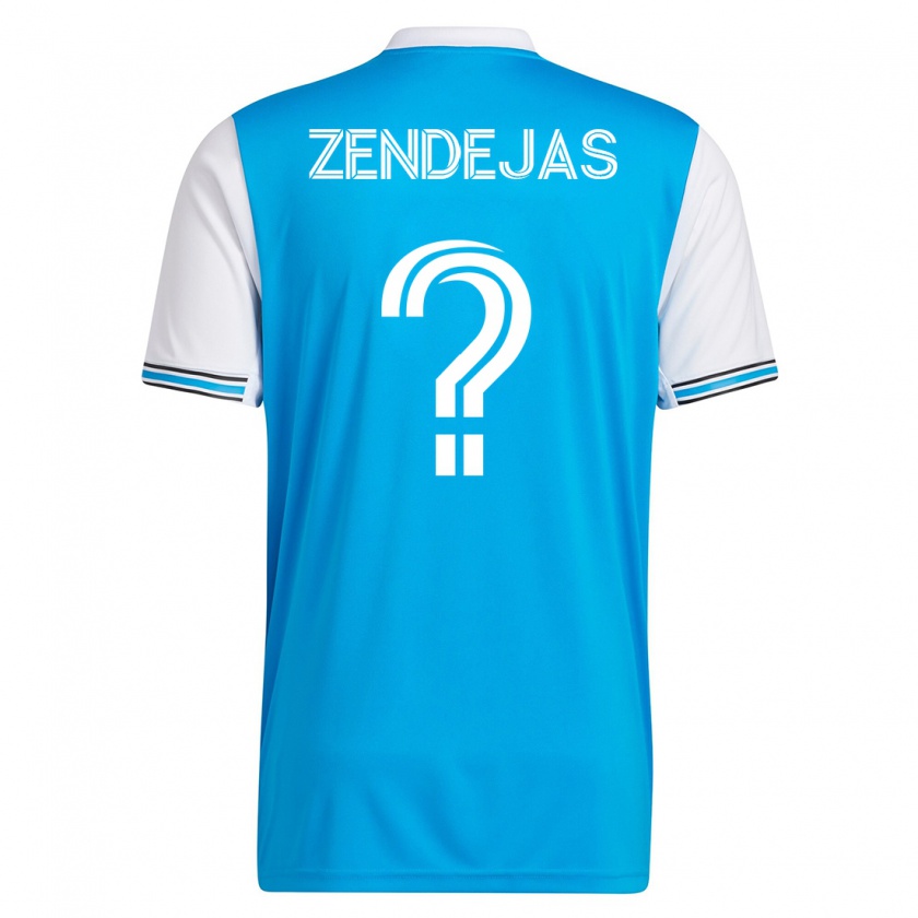 Kandiny Hombre Camiseta Adrián Zendejas #0 Azul 1ª Equipación 2023/24 La Camisa Chile