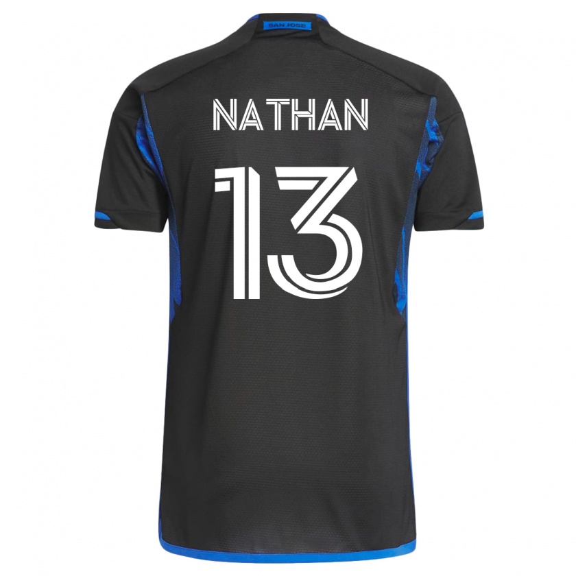 Kandiny Hombre Camiseta Nathan #13 Azul Negro 1ª Equipación 2023/24 La Camisa Chile