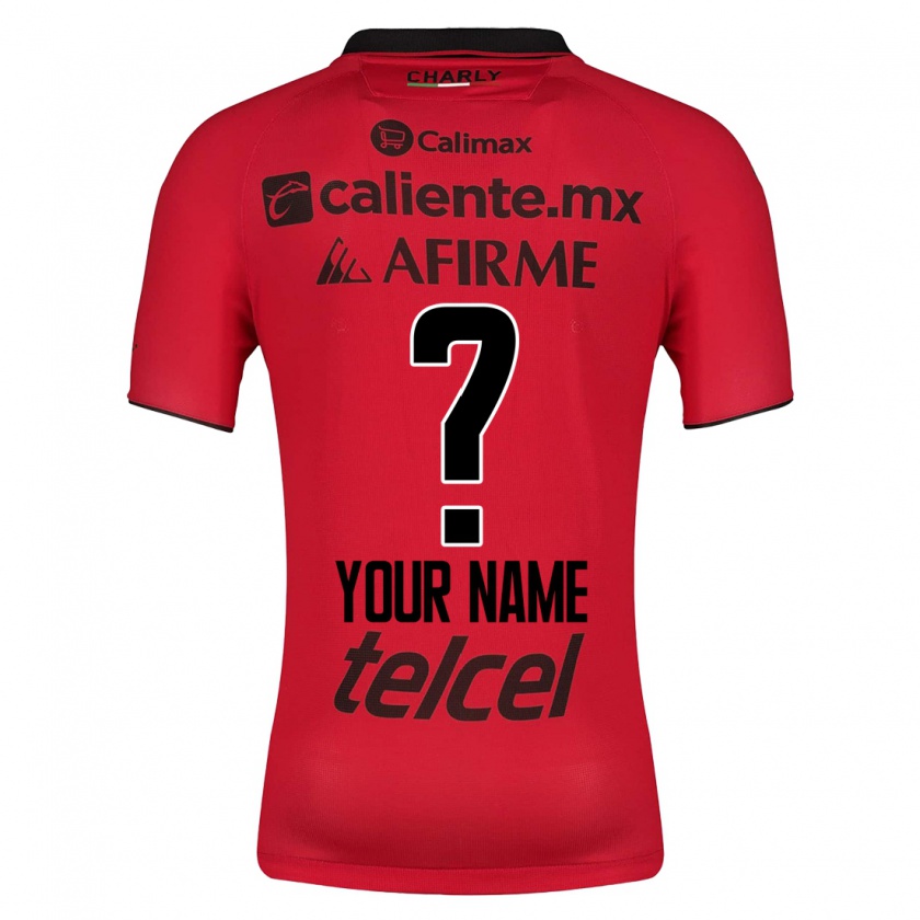 Kandiny Hombre Camiseta Su Nombre #0 Rojo 1ª Equipación 2023/24 La Camisa Chile