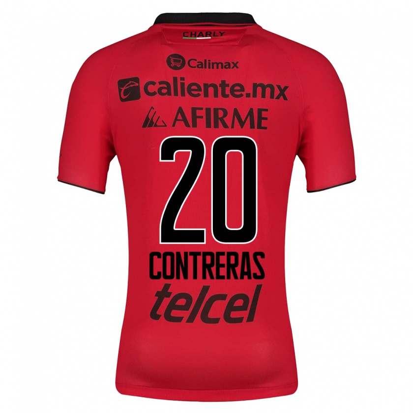 Kandiny Hombre Camiseta Francisco Contreras #20 Rojo 1ª Equipación 2023/24 La Camisa Chile
