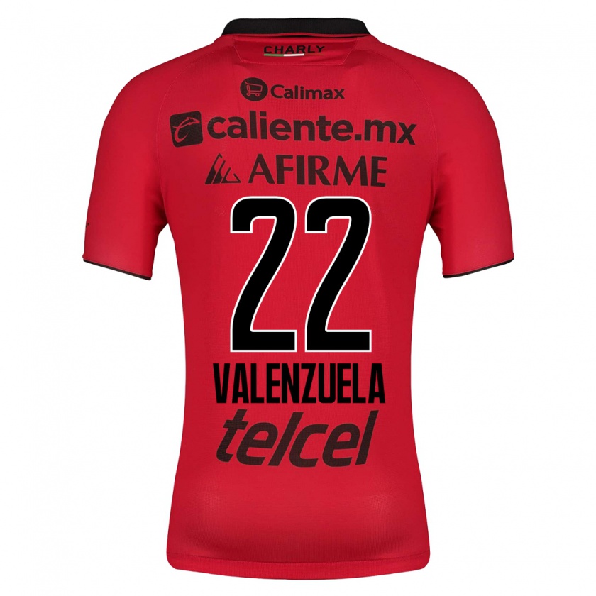 Kandiny Hombre Camiseta Carlos Valenzuela #22 Rojo 1ª Equipación 2023/24 La Camisa Chile