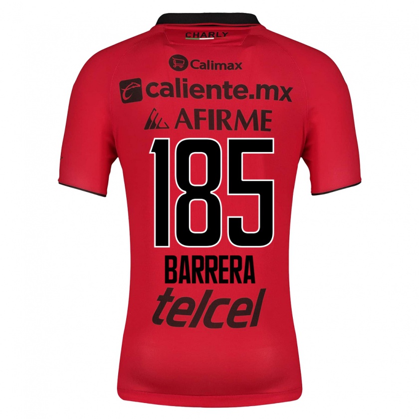 Kandiny Hombre Camiseta Geonathan Barrera #185 Rojo 1ª Equipación 2023/24 La Camisa Chile