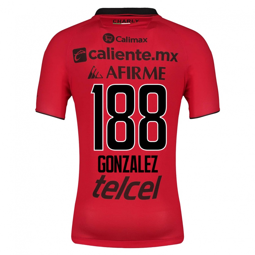Kandiny Hombre Camiseta Jorge González #188 Rojo 1ª Equipación 2023/24 La Camisa Chile