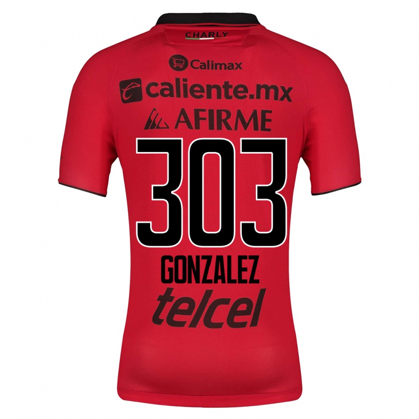 Kandiny Hombre Camiseta Osmar González #303 Rojo 1ª Equipación 2023/24 La Camisa Chile