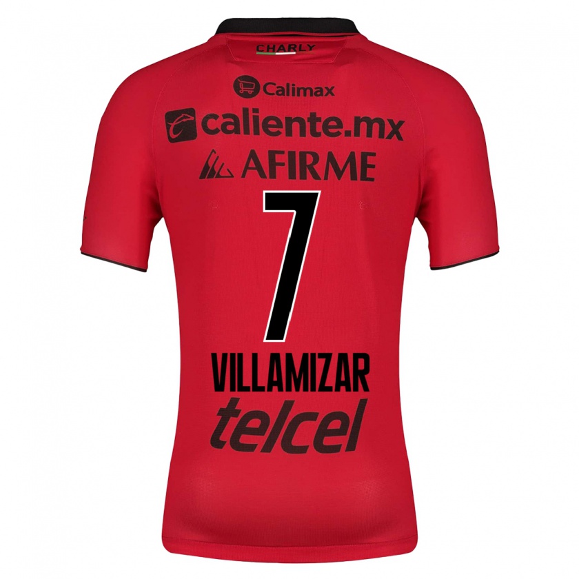 Kandiny Hombre Camiseta Paola Villamizar #7 Rojo 1ª Equipación 2023/24 La Camisa Chile
