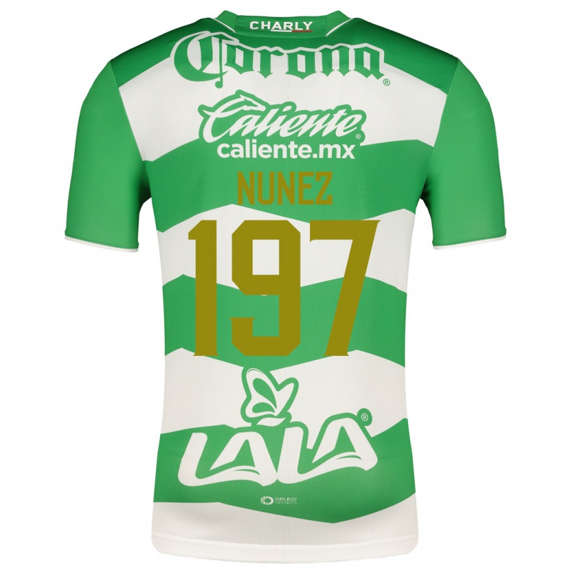 Kandiny Hombre Camiseta Kevin Núñez #197 Verde 1ª Equipación 2023/24 La Camisa Chile