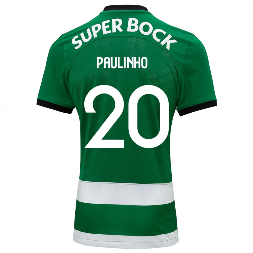 Kandiny Hombre Camiseta Paulinho #20 Verde 1ª Equipación 2023/24 La Camisa Chile