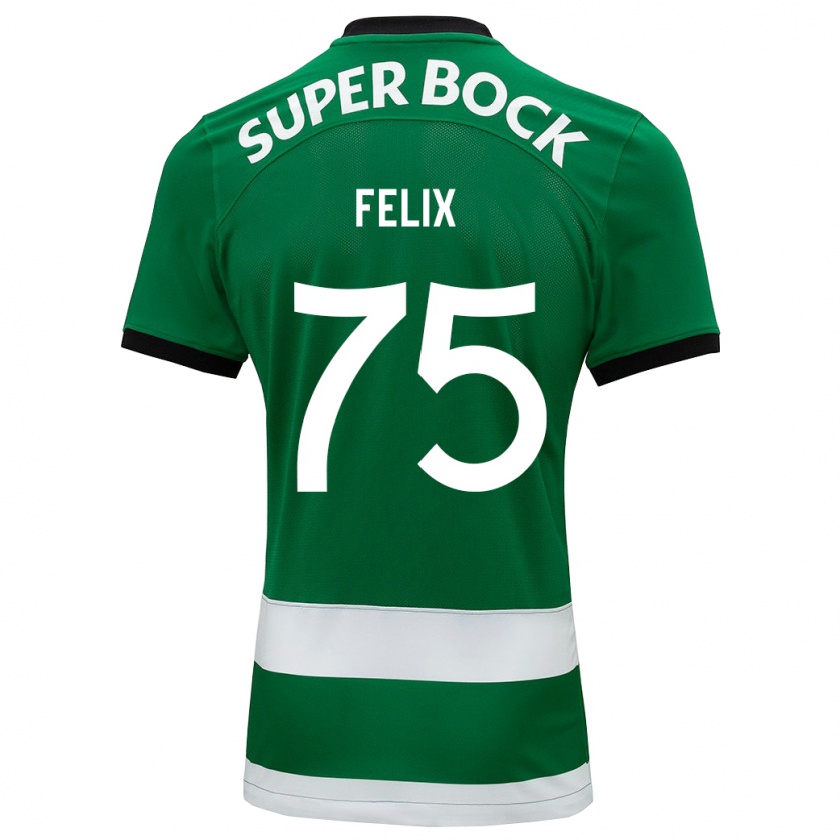 Kandiny Hombre Camiseta Vando Félix #75 Verde 1ª Equipación 2023/24 La Camisa Chile