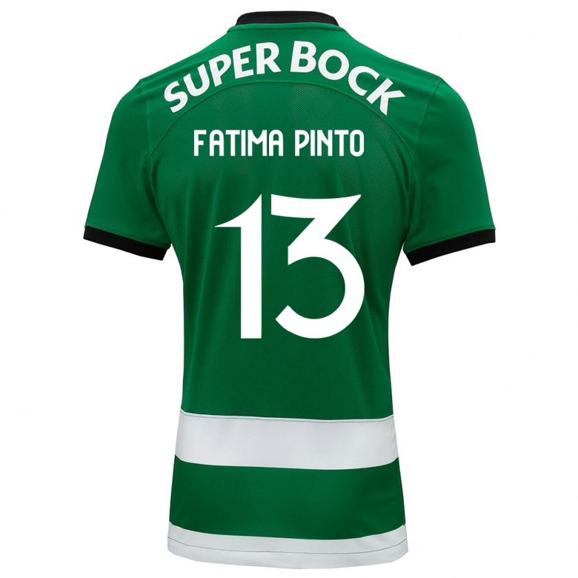 Kandiny Hombre Camiseta Fátima Alexandra Figueira Pinto #13 Verde 1ª Equipación 2023/24 La Camisa Chile