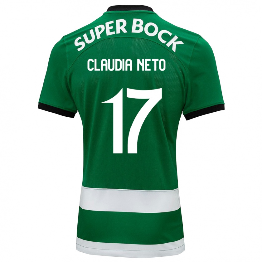 Kandiny Hombre Camiseta Cláudia Teresa Pires Neto #17 Verde 1ª Equipación 2023/24 La Camisa Chile