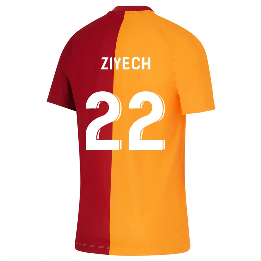 Kandiny Hombre Camiseta Hakim Ziyech #22 Naranja 1ª Equipación 2023/24 La Camisa Chile