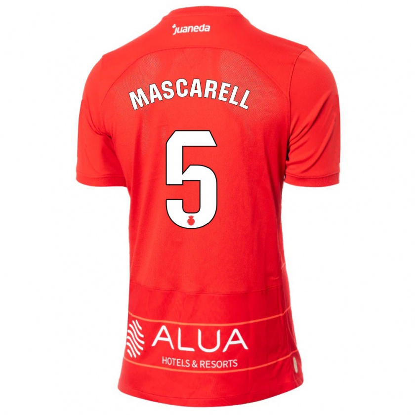 Kandiny Hombre Camiseta Omar Mascarell #5 Rojo 1ª Equipación 2023/24 La Camisa Chile