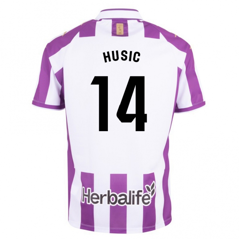 Kandiny Hombre Camiseta Salih Husic #14 Morado 1ª Equipación 2023/24 La Camisa Chile