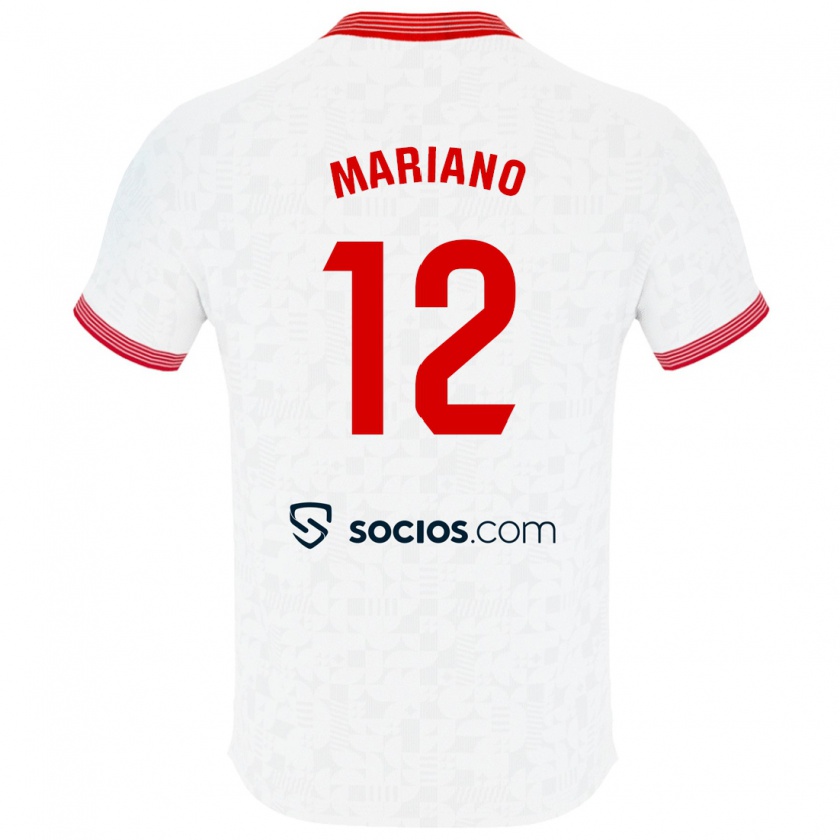 Kandiny Hombre Camiseta Mariano Díaz #12 Blanco 1ª Equipación 2023/24 La Camisa Chile