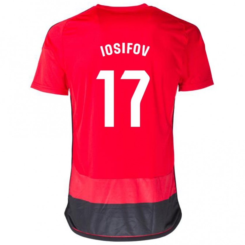 Kandiny Hombre Camiseta Nikita Iosifov #17 Negro Rojo 1ª Equipación 2023/24 La Camisa Chile