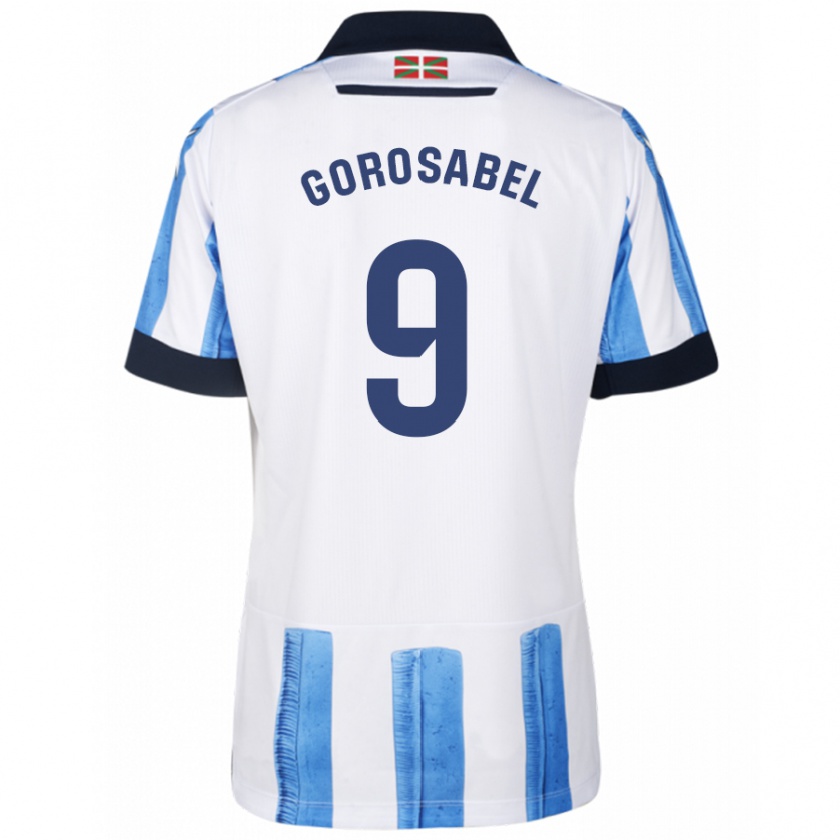 Kandiny Hombre Camiseta Jakes Gorosabel #9 Azul Blanco 1ª Equipación 2023/24 La Camisa Chile