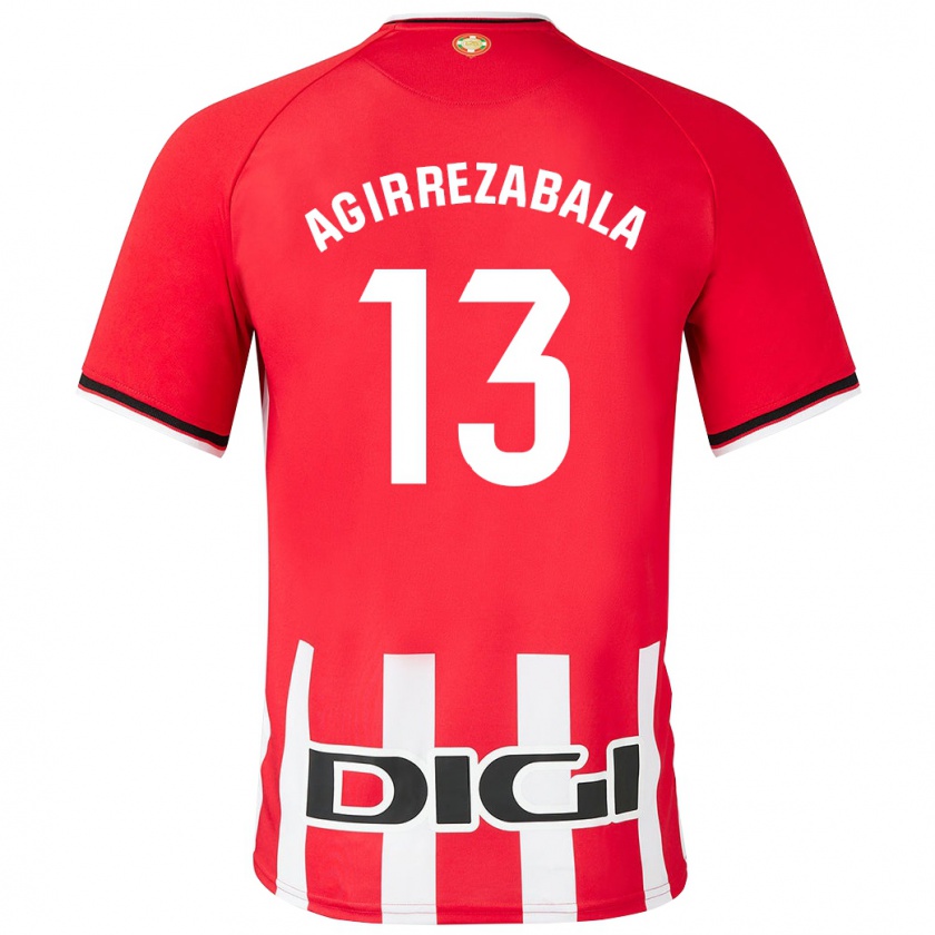 Kandiny Hombre Camiseta Julen Agirrezabala #13 Rojo 1ª Equipación 2023/24 La Camisa Chile