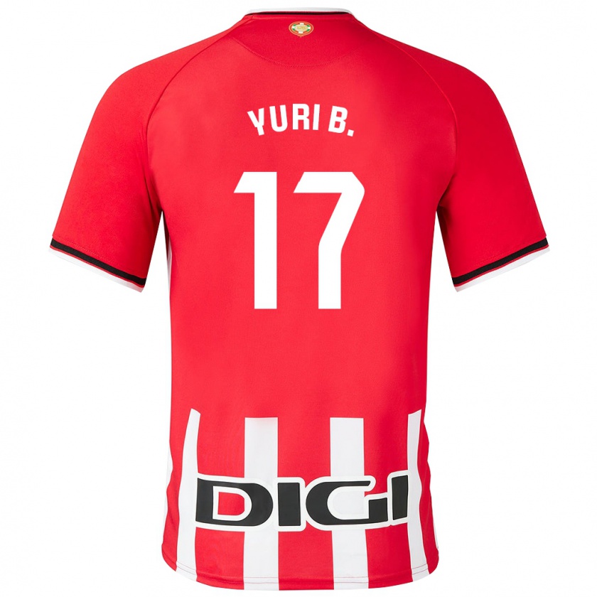 Kandiny Hombre Camiseta Yuri Berchiche #17 Rojo 1ª Equipación 2023/24 La Camisa Chile