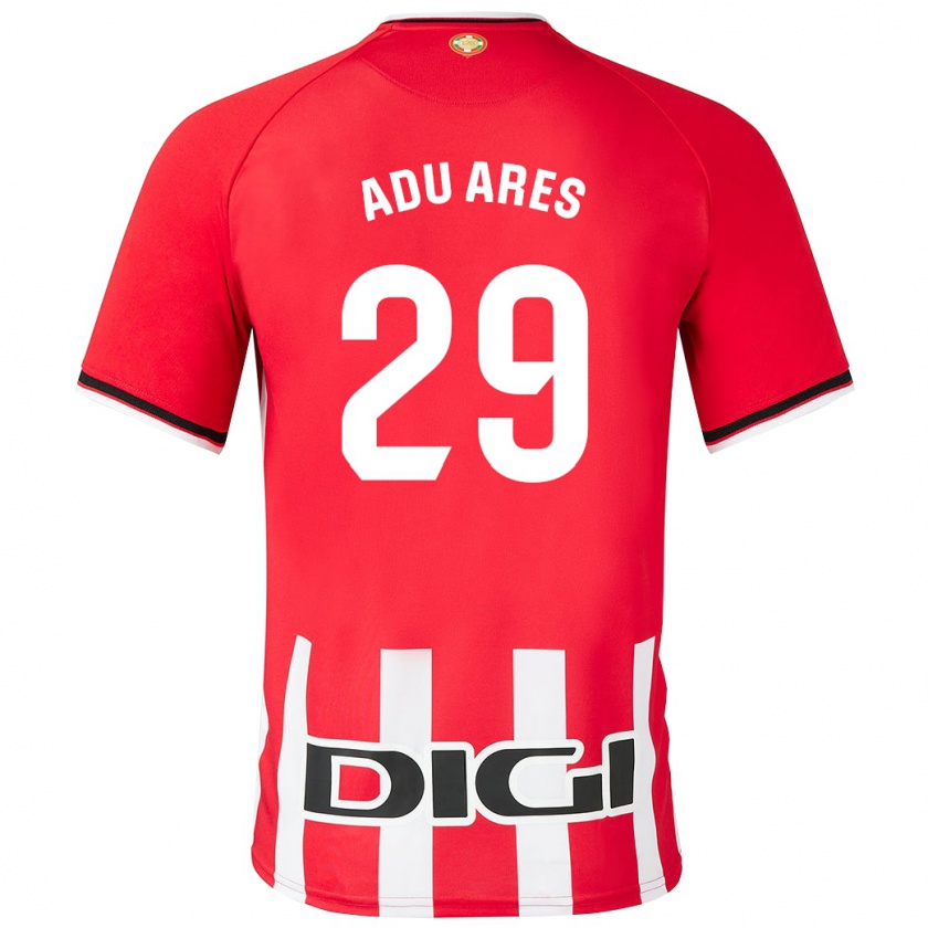 Kandiny Hombre Camiseta Adu Ares #29 Rojo 1ª Equipación 2023/24 La Camisa Chile