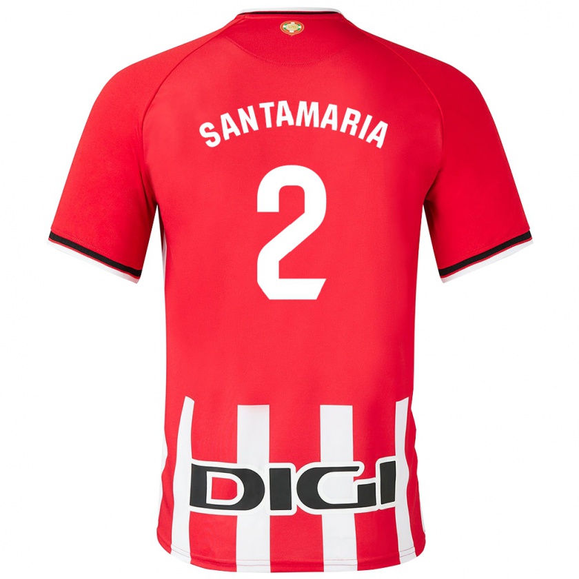 Kandiny Hombre Camiseta Unai Santamaría #2 Rojo 1ª Equipación 2023/24 La Camisa Chile