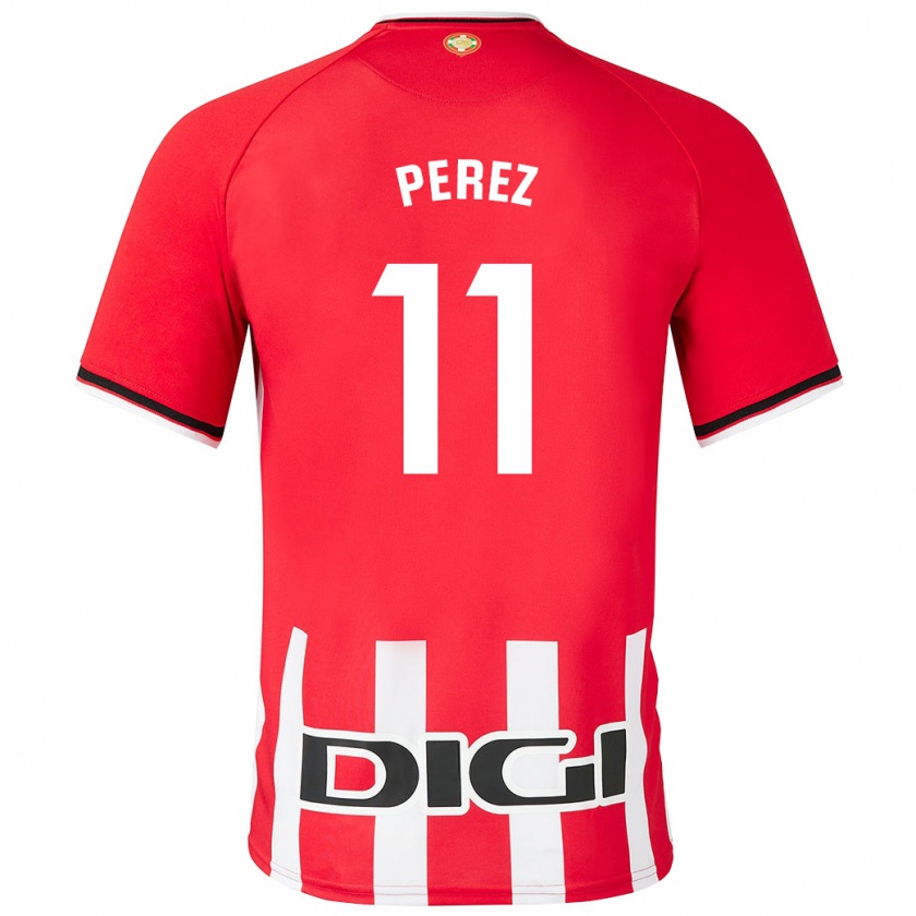 Kandiny Hombre Camiseta Adrián Pérez #11 Rojo 1ª Equipación 2023/24 La Camisa Chile
