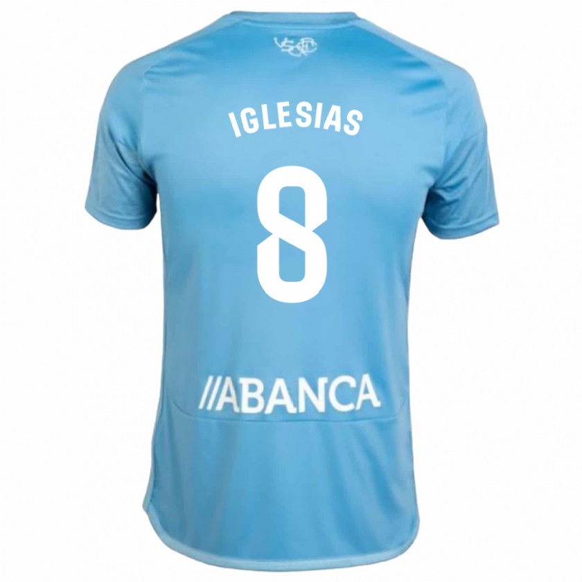 Kandiny Hombre Camiseta Bruno Iglesias #8 Azul 1ª Equipación 2023/24 La Camisa Chile
