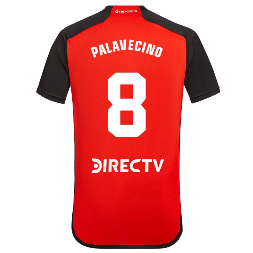 Kandiny Hombre Camiseta Agustín Palavecino #8 Rojo 2ª Equipación 2023/24 La Camisa Chile
