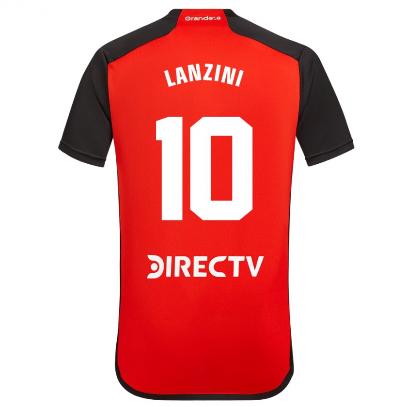 Kandiny Hombre Camiseta Manuel Lanzini #10 Rojo 2ª Equipación 2023/24 La Camisa Chile