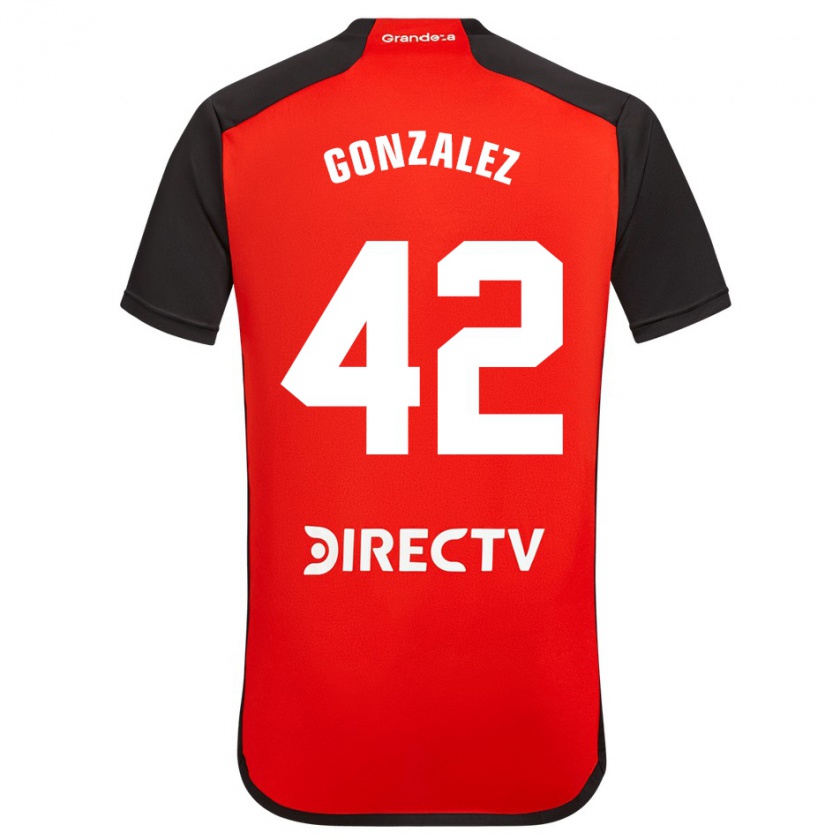 Kandiny Hombre Camiseta Alexis González #42 Rojo 2ª Equipación 2023/24 La Camisa Chile